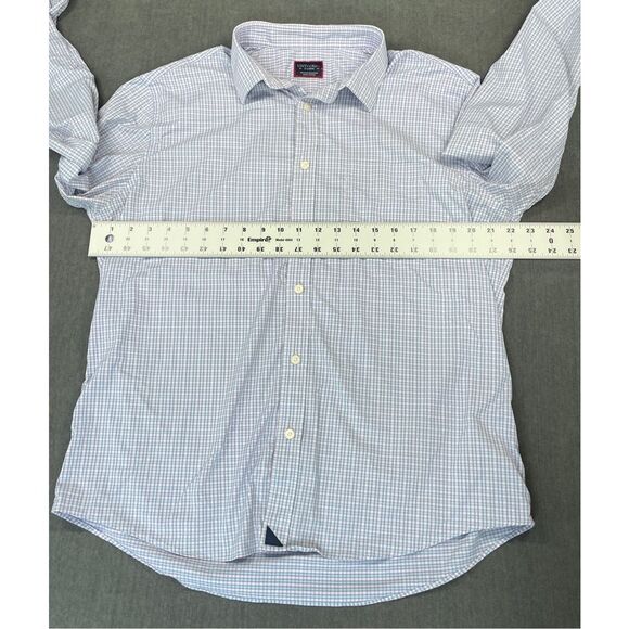 UNTUCKit Button Down Shirt Men‎ XL Blue Classic Check Plaid Long Sleeve Stretch - Picture 4 of 7